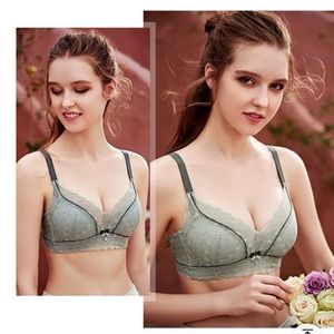 Wireless Ladies Bras Sexy Push Up Bra Green  Sexy Lingerie 32/70 AB